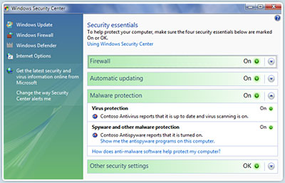 Microsoft Windows Security Center