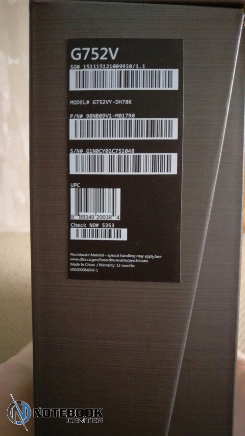   Asus ROG G752VY
