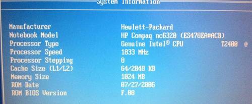   HP/Compaq 6320