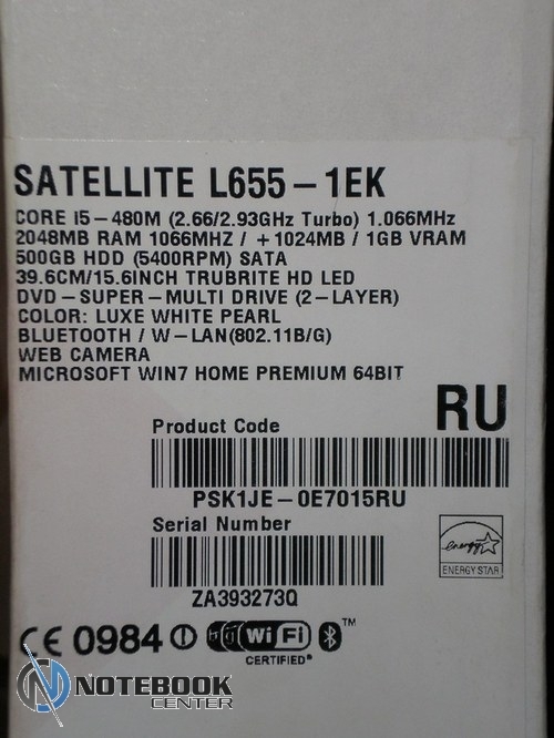 Toshiba Satellite L655-1EK